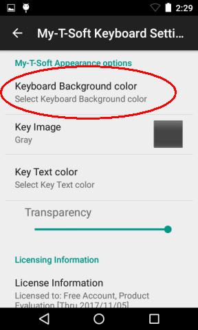 My-T-Soft Keyboard Settings